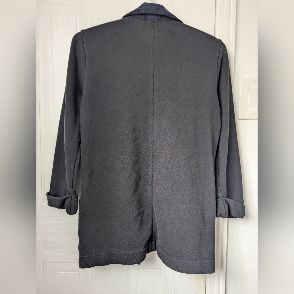Black And Navy Open Front Blazer - S - Picture 7 of 9